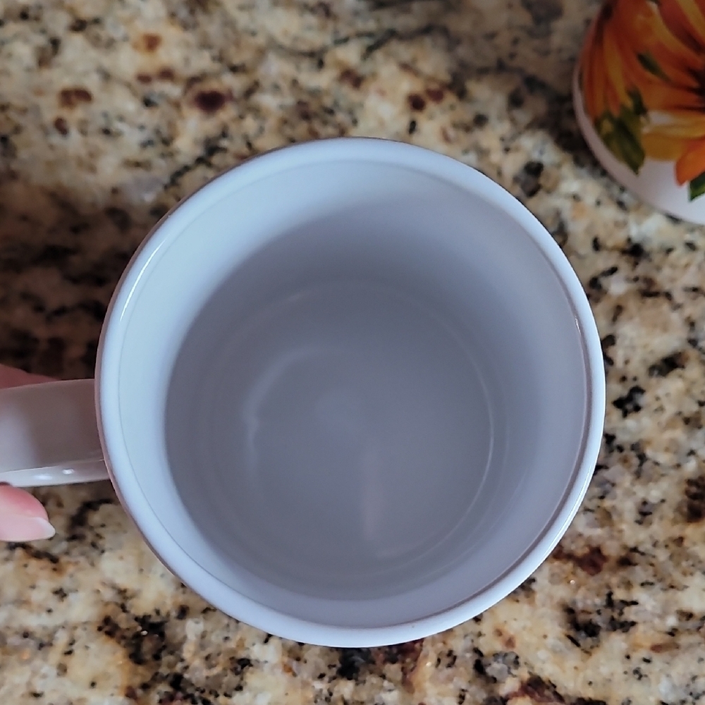 Sunflower Design White Ceramic Mug Set - Picture 3 of 4